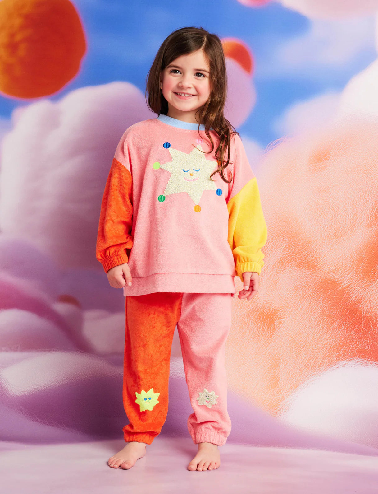 Halcyon Nights - Stars Pink Terry Pants