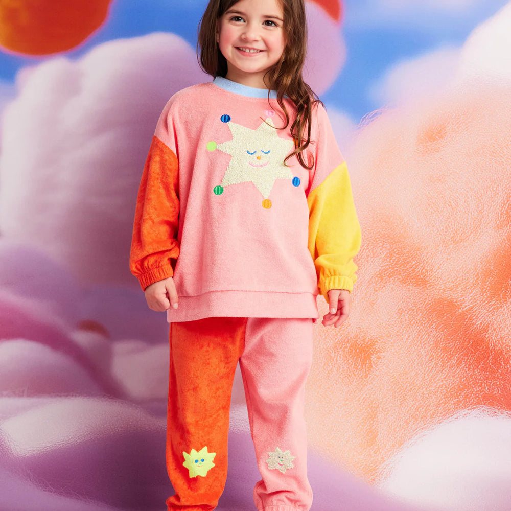 Halcyon Nights - Stars Pink Terry Sweater