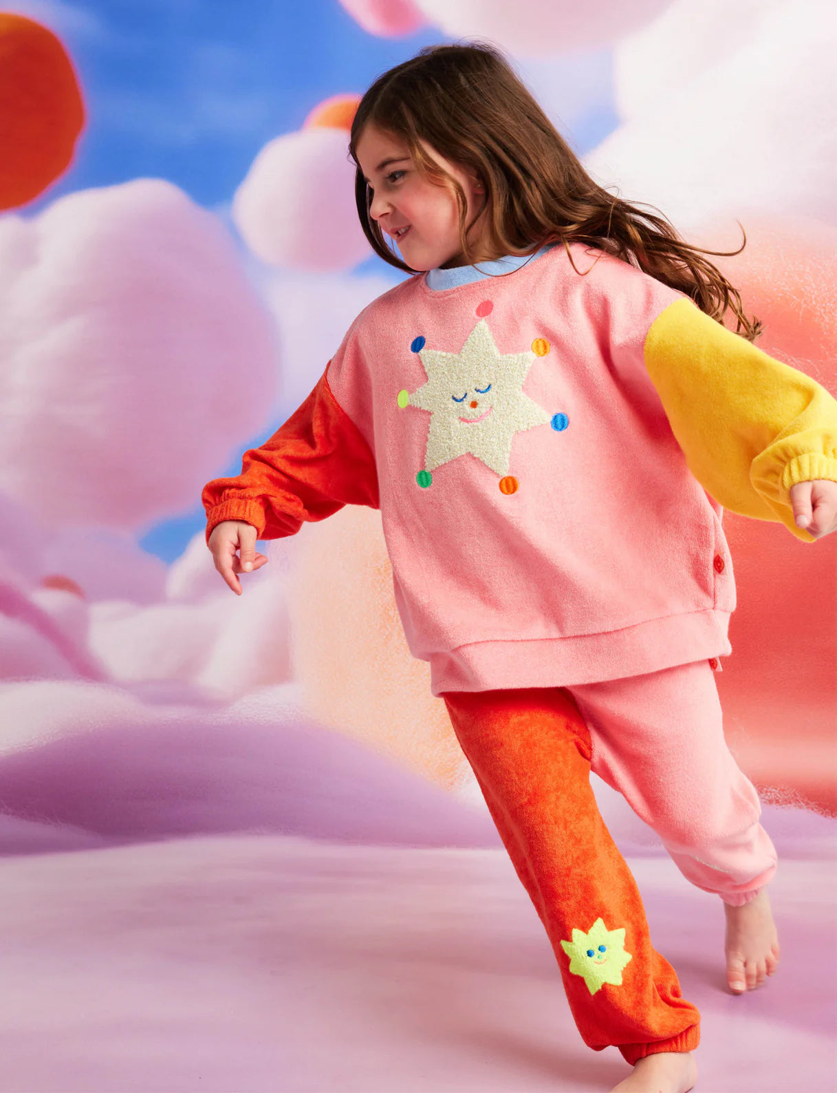 Halcyon Nights - Stars Pink Terry Sweater