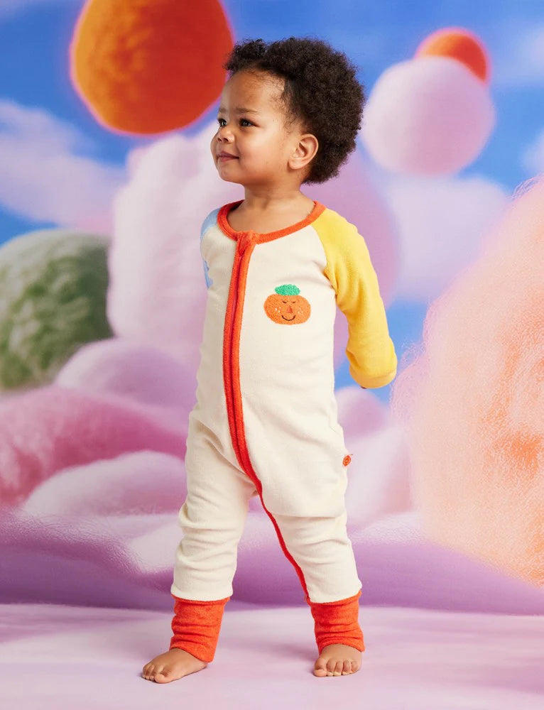 Halcyon Nights - Pocket Patch Terry Long Sleeve Romper