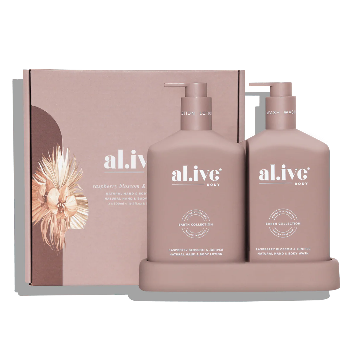 Al.ive - Wash & Lotion Duo + Tray - Raspberry Blossom & Juniper