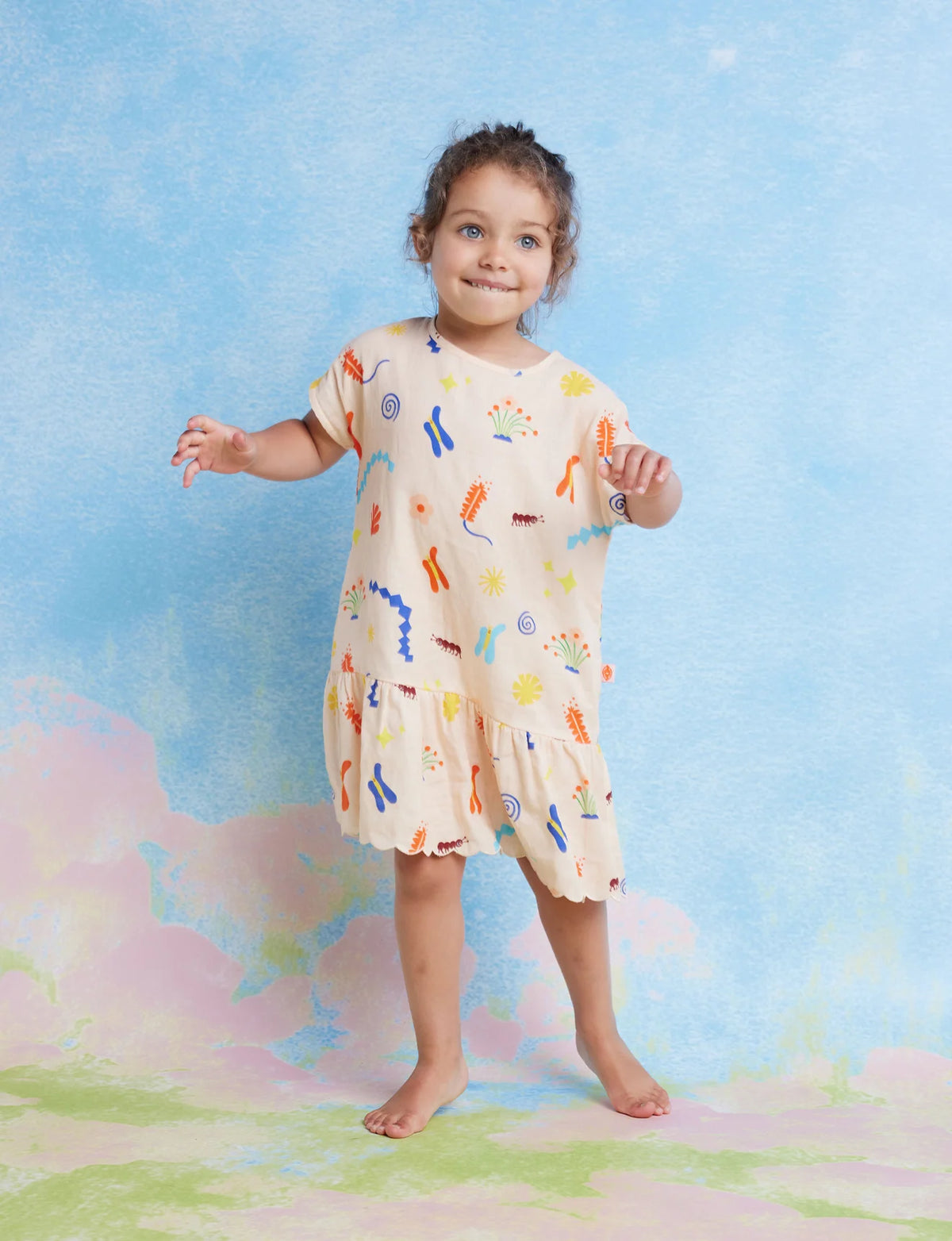 Halcyon Nights - Woven Dress  - Wiggle Wonders