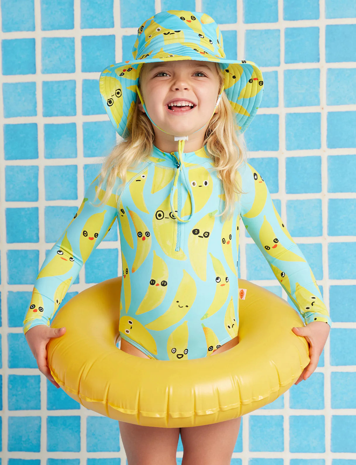 Halcyon Nights - Long Sleeve Zip Bather - Peel Party