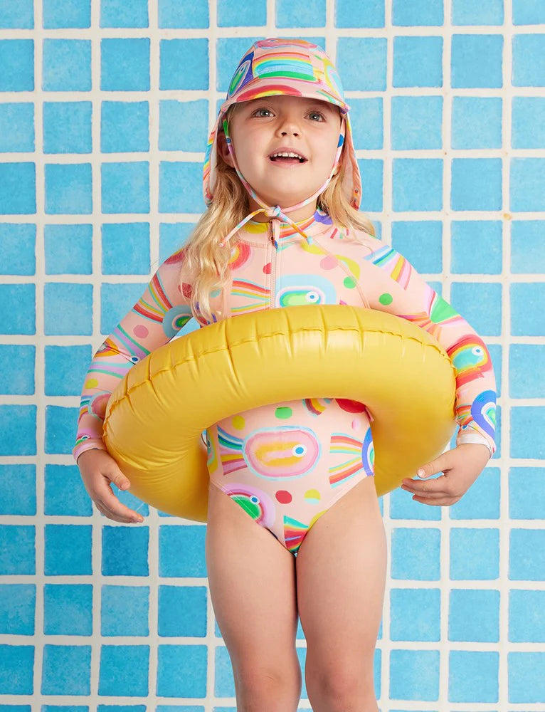 Halcyon Nights - Long Sleeve Zip Bather Fancy Fins