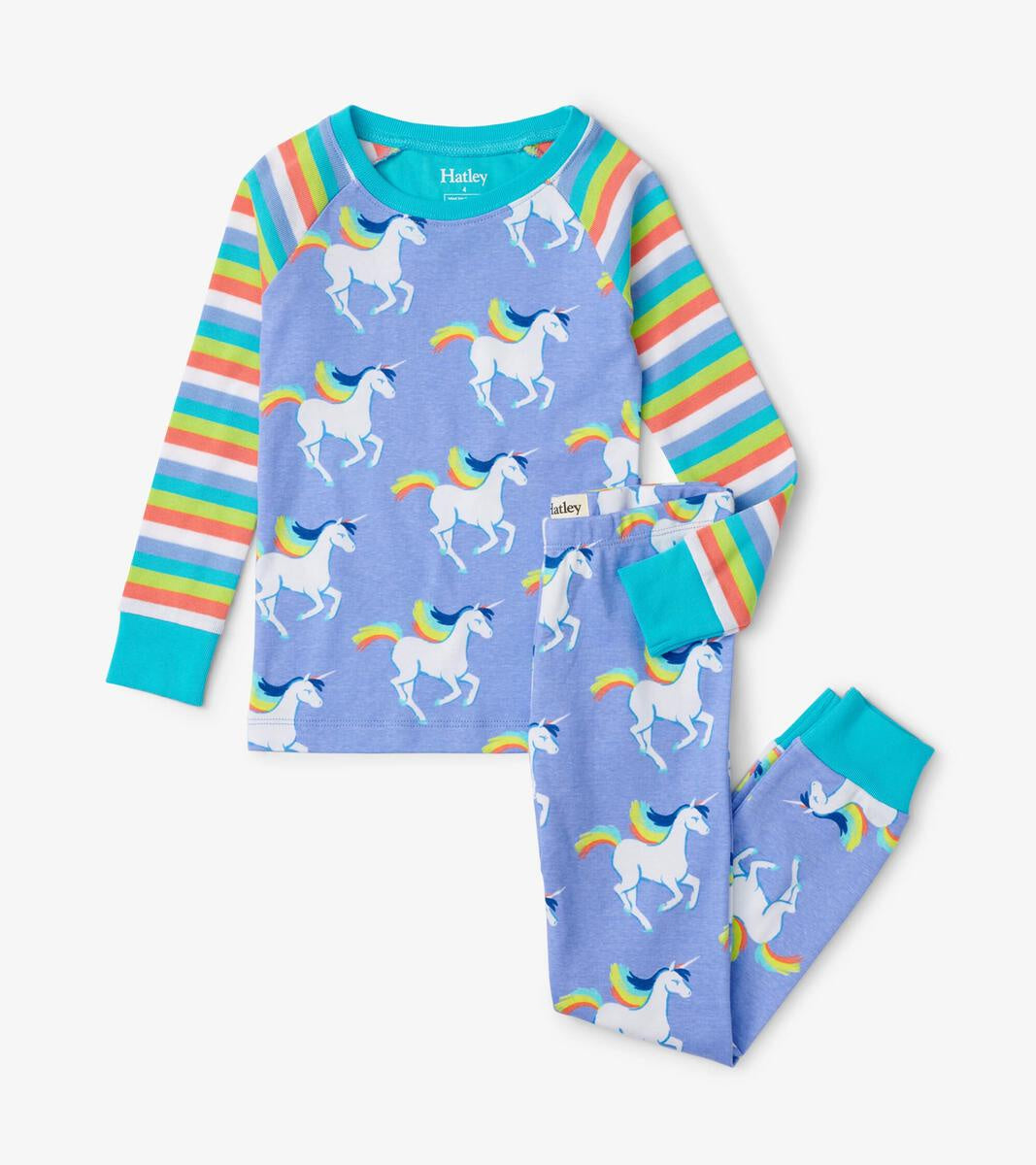 Hatley - Organic Cotton Pj Set - Galloping Unicorns