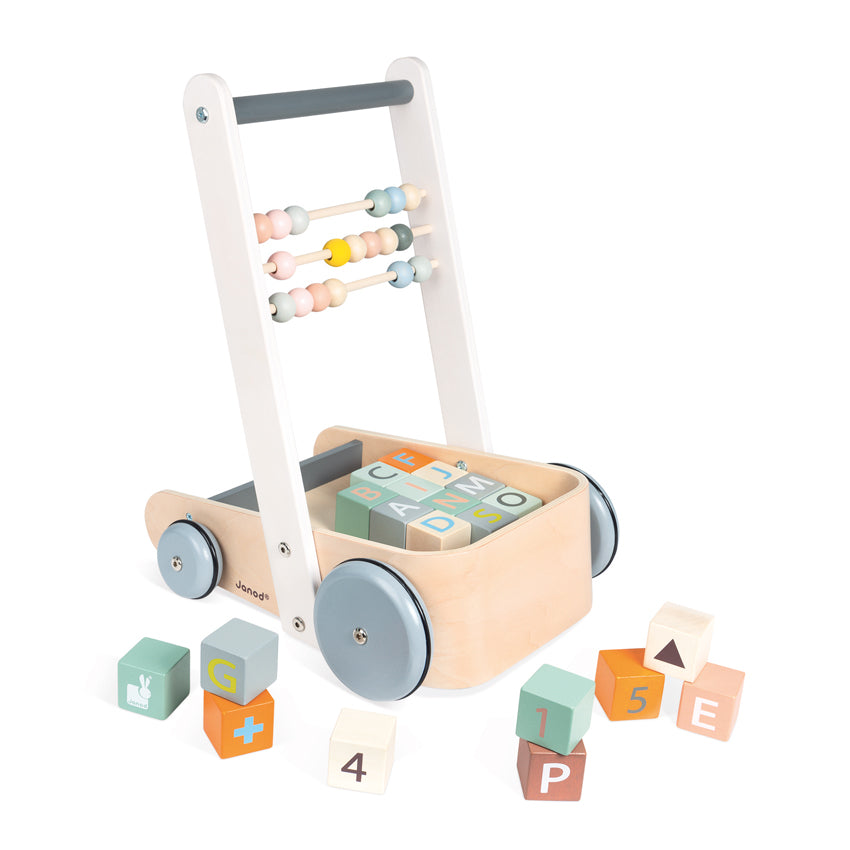 Janod - Cocoon Walker with Blocks