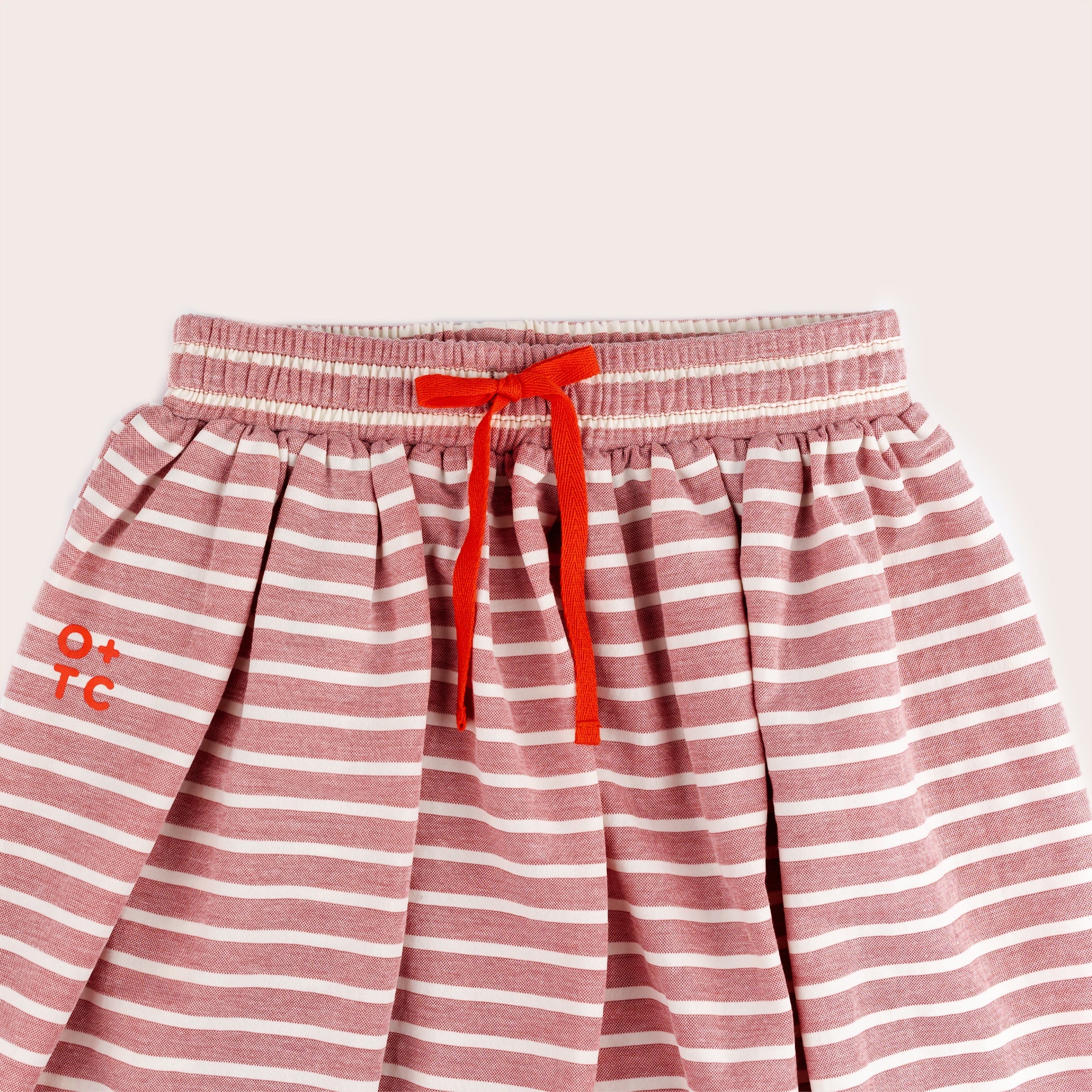 Olive + The Captain - Coral Stripe Hadley Midi Skirt