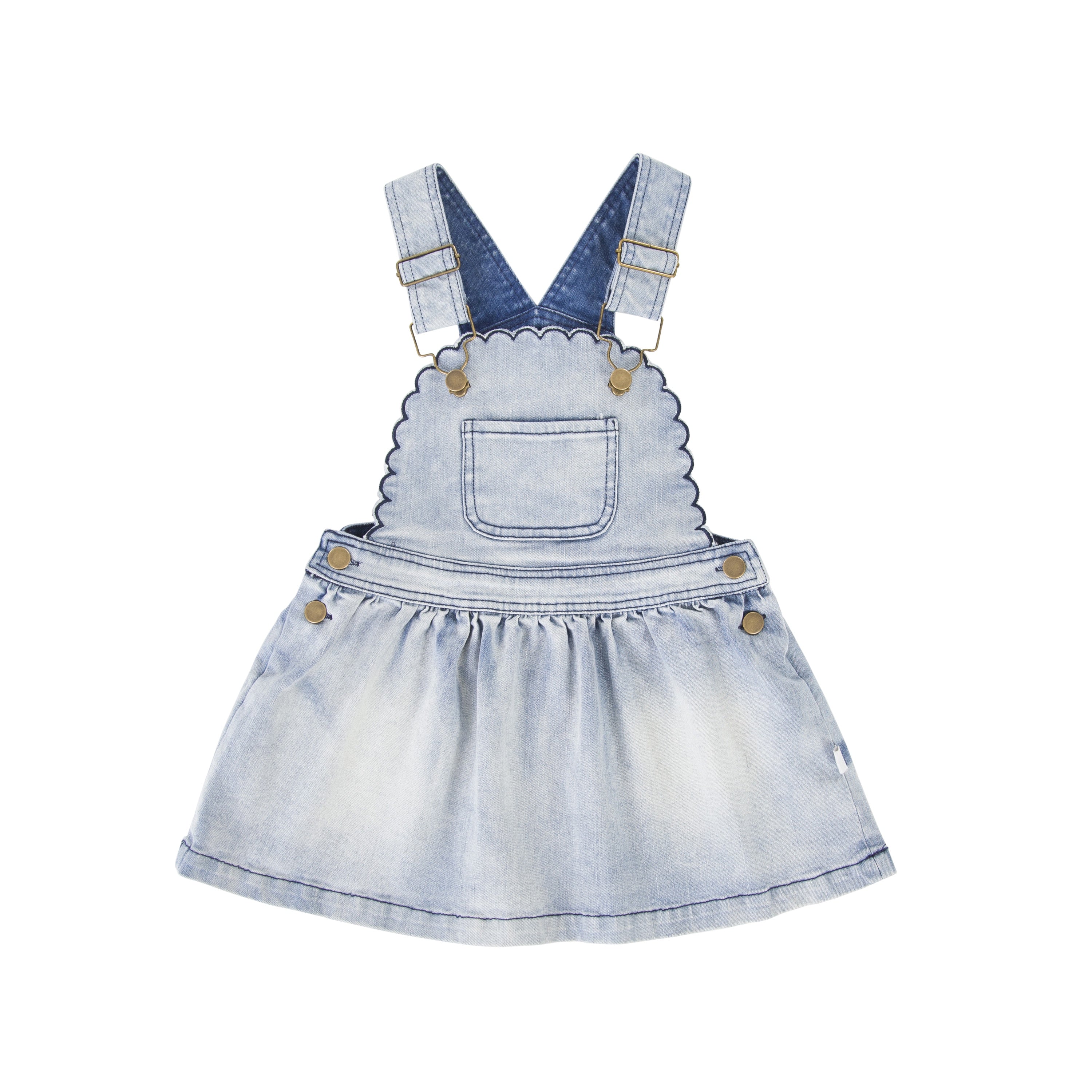 Peggy - Cleo Pinafore - Washed Denim