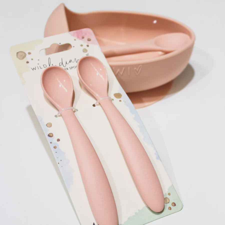 Wild Indiana - Baby Starter Spoons 2 Pack - Blush