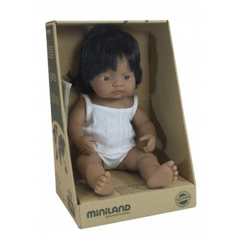 Miniland - Baby Doll - Hispanic Girl 38cm