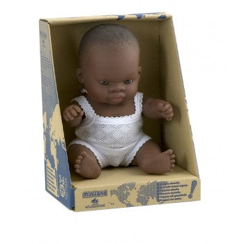 Miniland - Baby Doll - African - 21cm