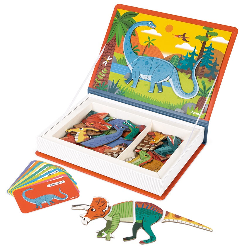 Janod - Magnetic Book - Dinosaurs