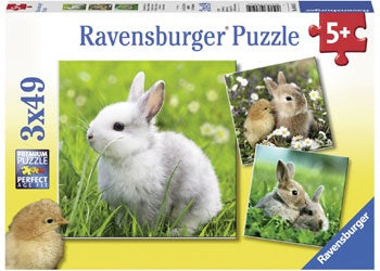 Ravensburger Puzzle - 3x49pc - Cute Bunnies