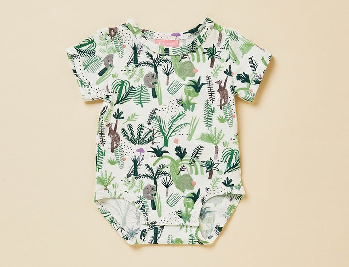 Halcyon Nights - Short Sleeve Bodysuit - Fern Gully