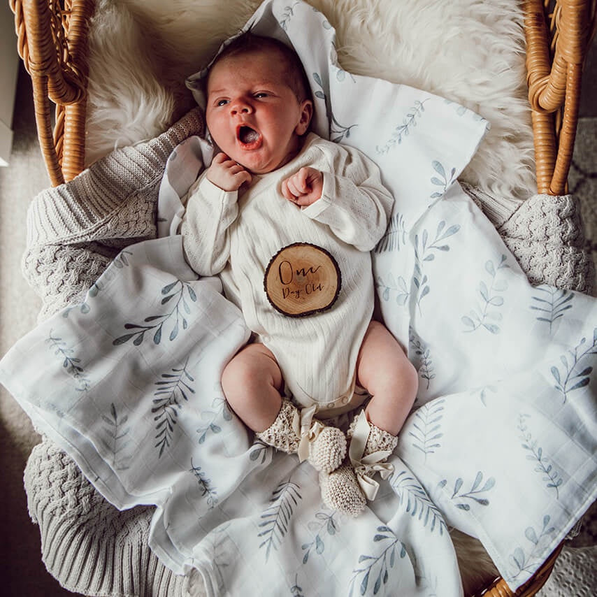 Snuggle Hunny Kids - Organic Muslin Wrap - Wild Fern