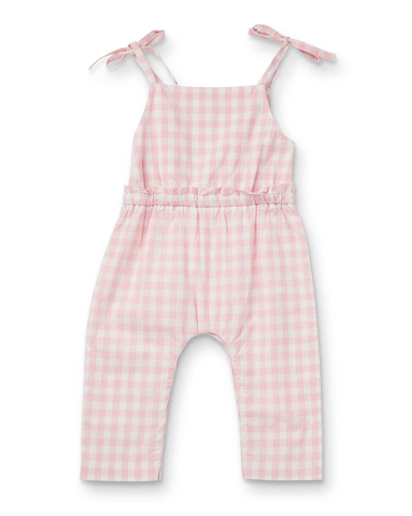 Walnut Baby - Gingham Jumpsuit - Pink