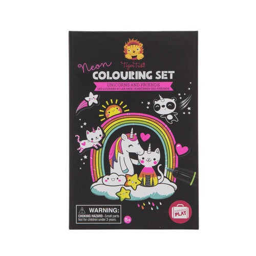 Tiger Tribe - Colouring Set - Neon - Unicorns and Friends