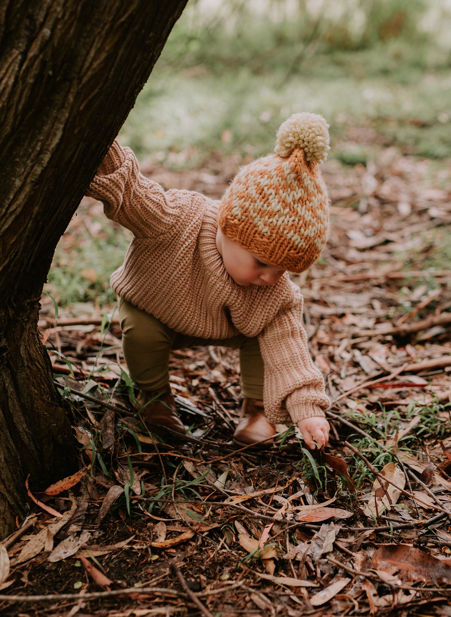 Acorn -  Indie Beanie - Caramel & Cream