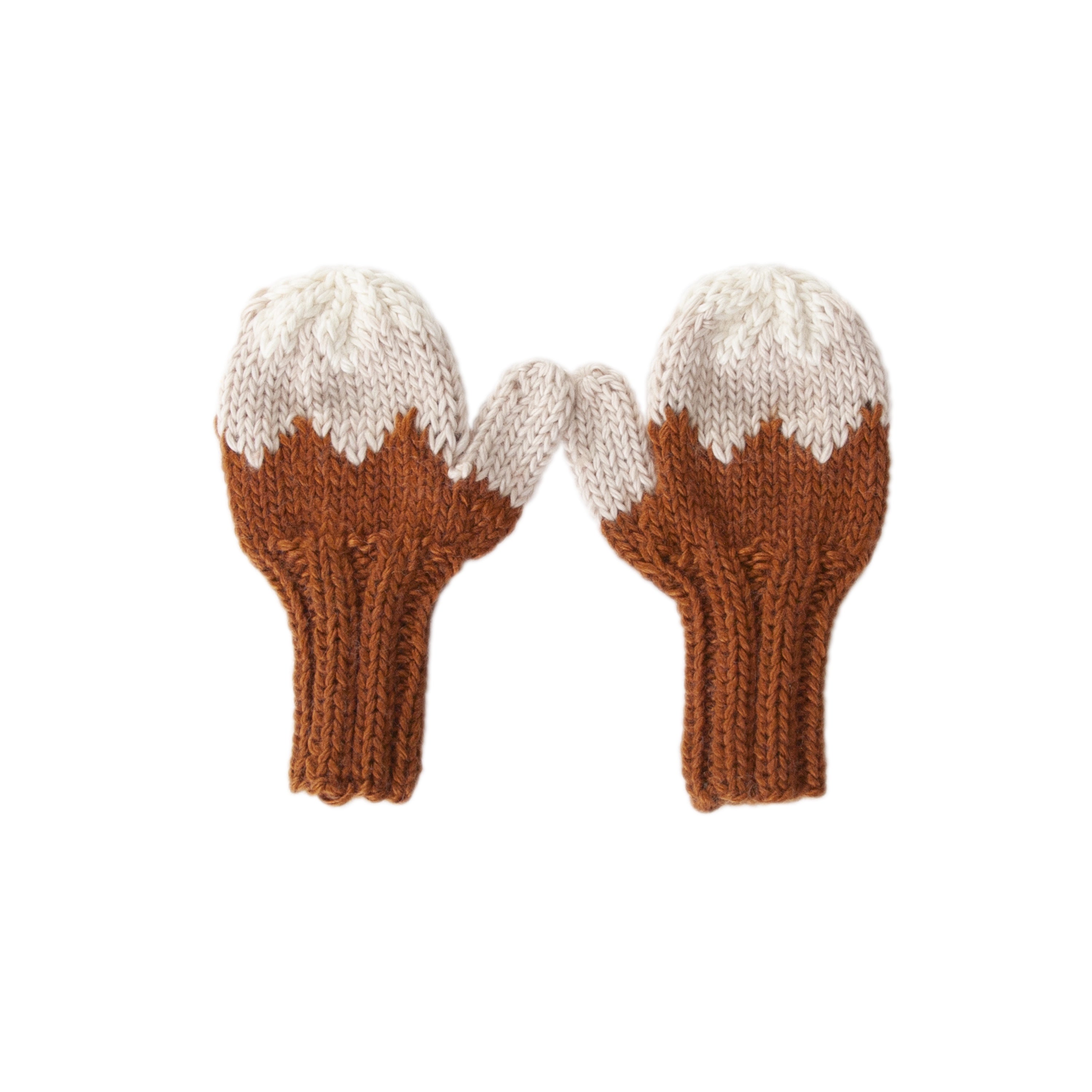 Acorn - Zig Zag Mittens -  Chestnut