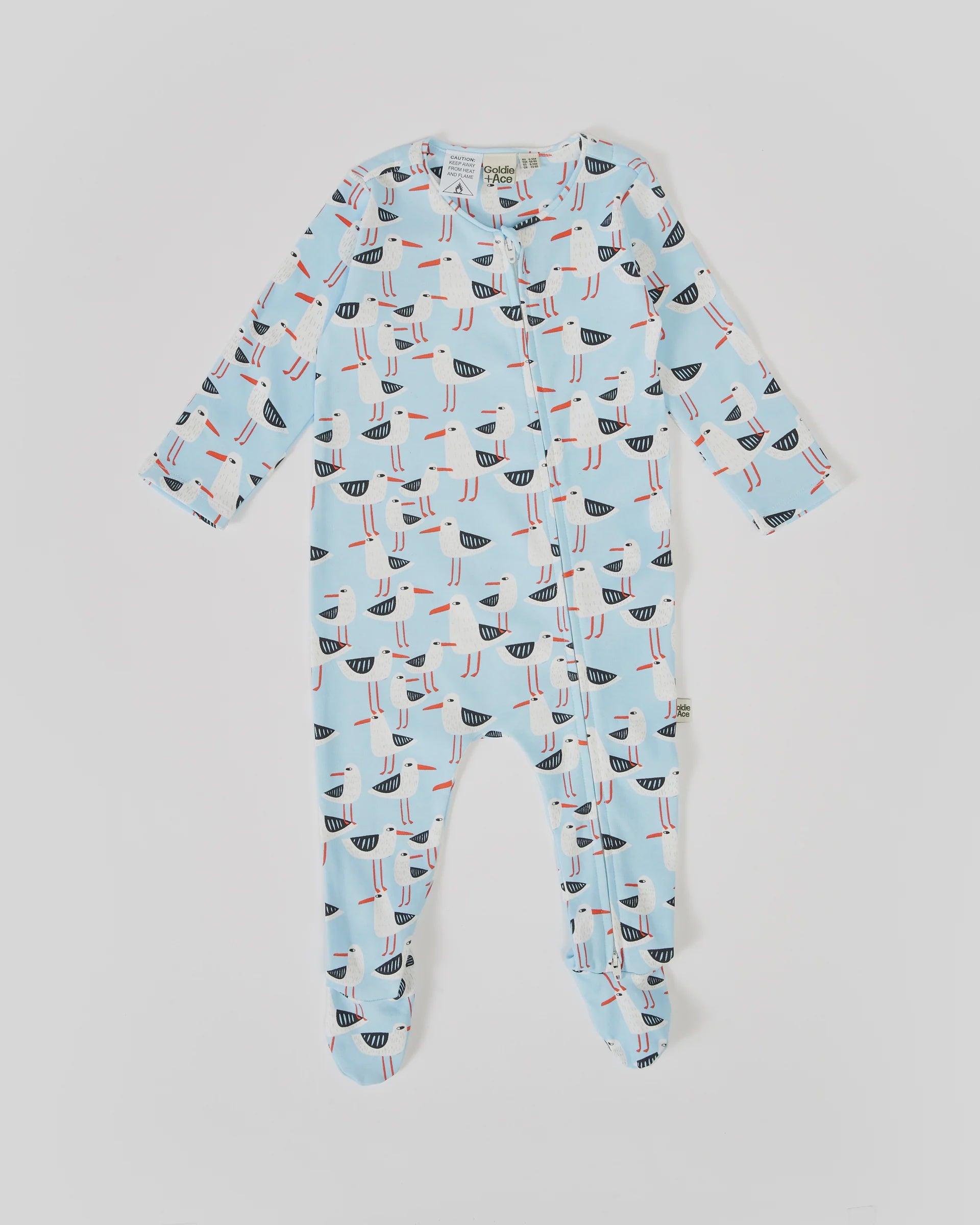 Goldie & Ace - Seagulls Print  Footer Romper