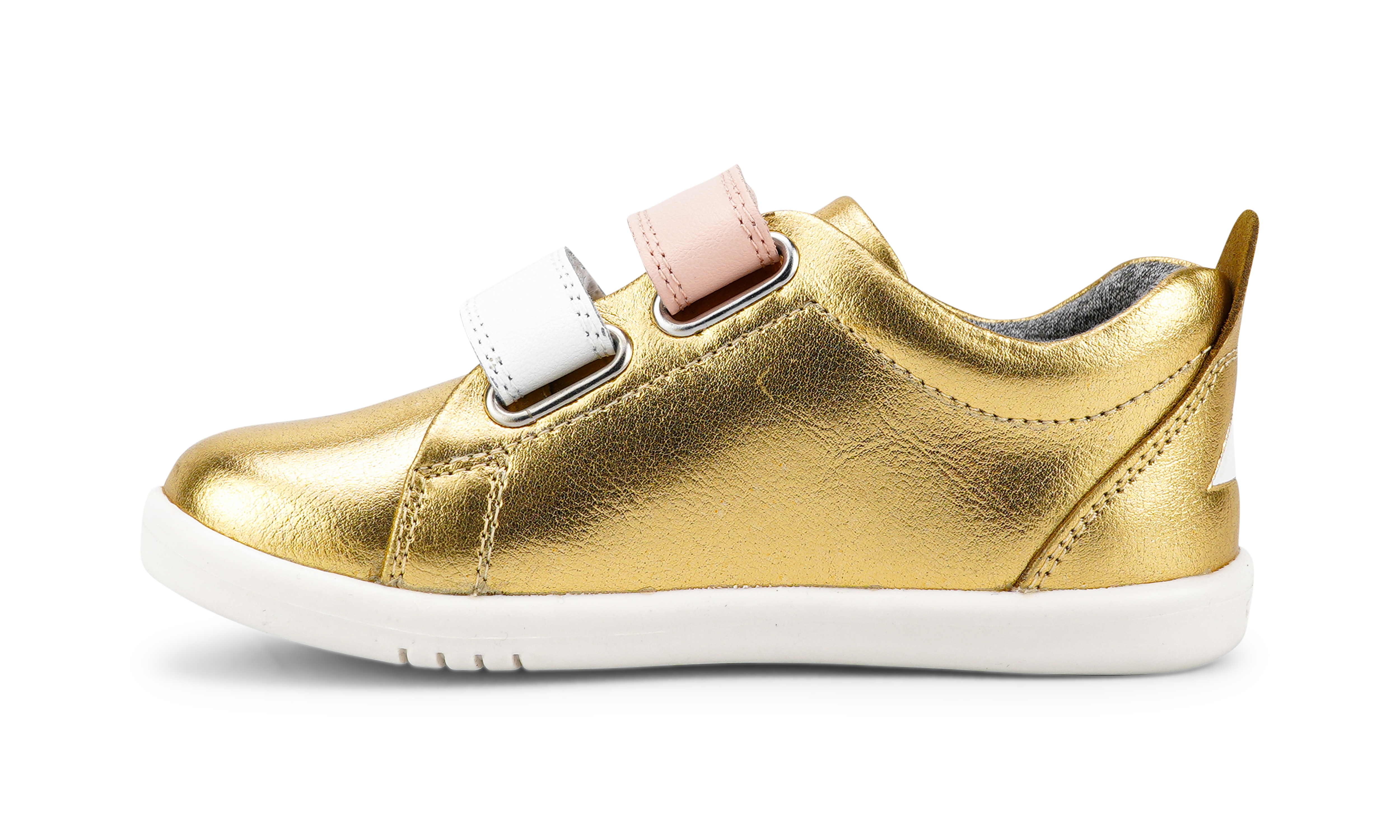 Bobux - Grass Court Switch  - Gold Metallic (White+Seashell)