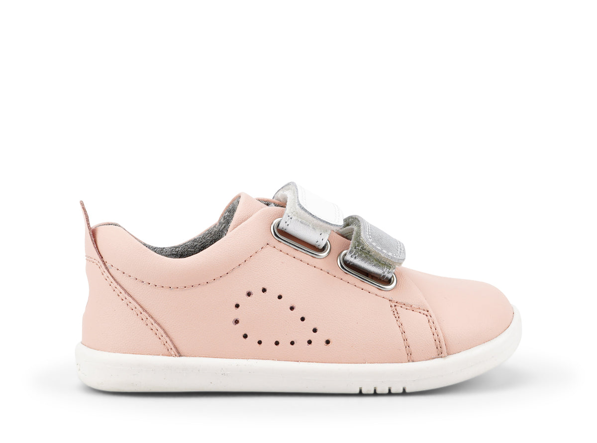 Bobux - Grass Court Switch  - Seashell (Silver+White)