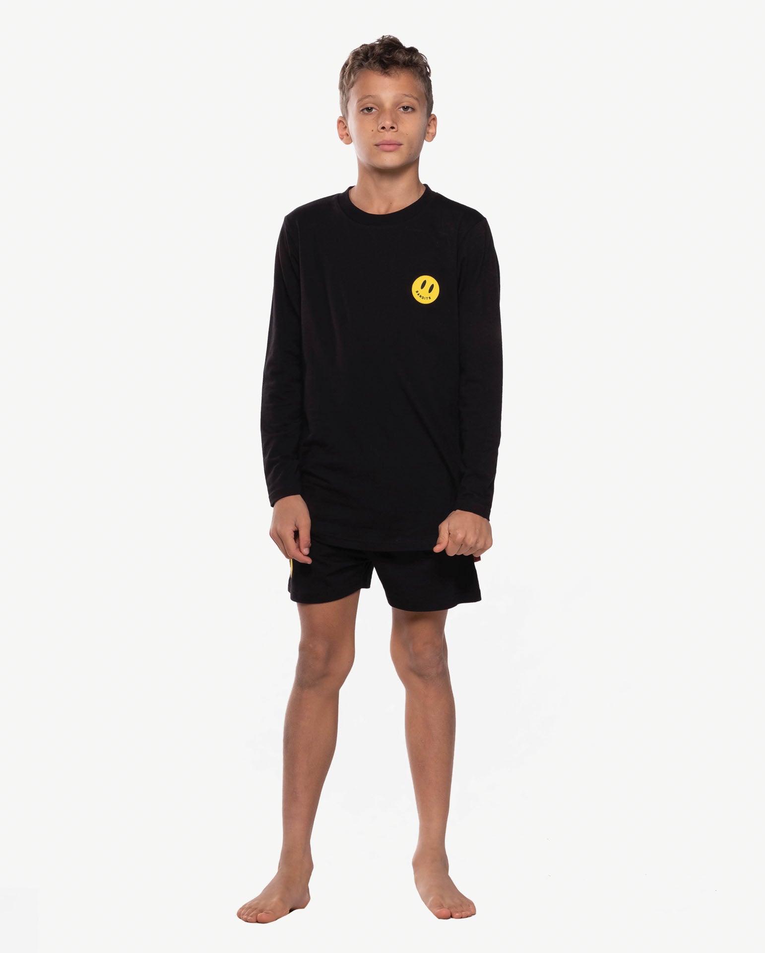 Band Of Boys - Bandits Smiley Winter Pjs - Black