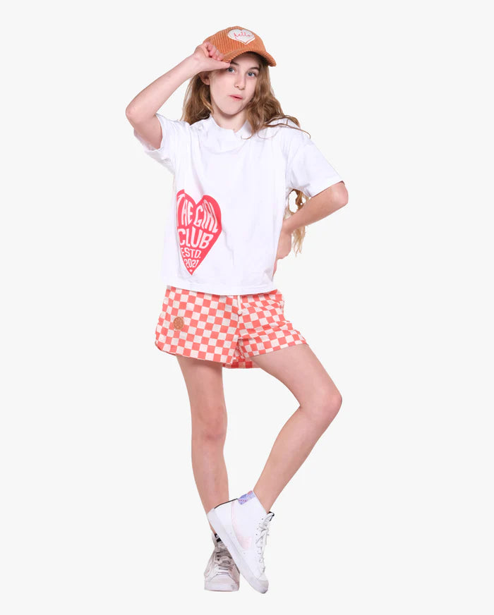 The Girl Club - Checker Muslin Shorts