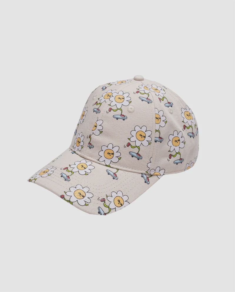 Girl Club - The Collectibles Hip Hop Cap Daisy Skater On Repeat - Natural
