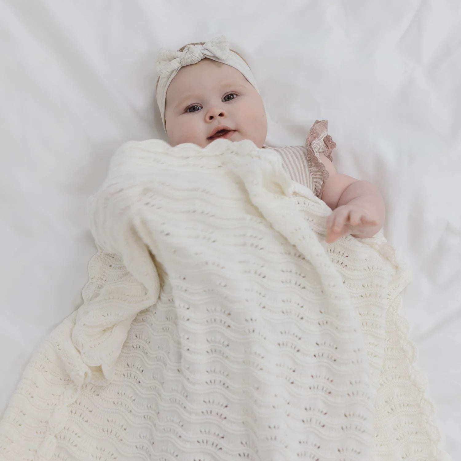 Di Luso Living - Harper Ivory Baby Blanket
