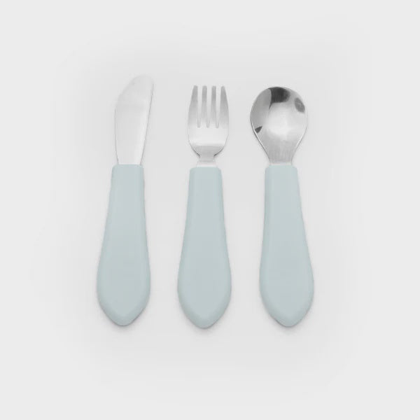 Wild Indiana - Fancy Kids 3pc Cutlery Set - Duck Egg