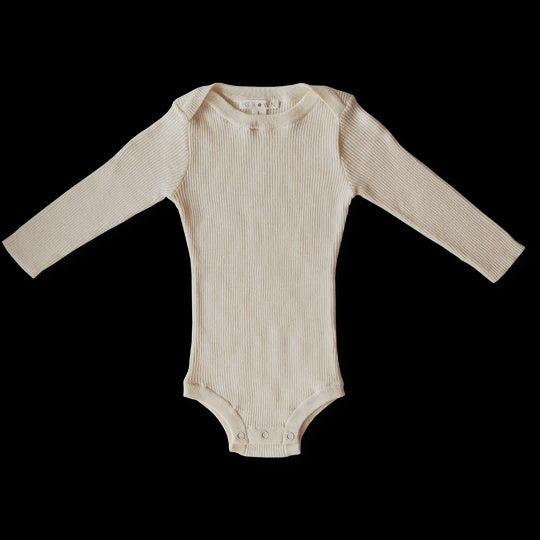 Grown Clothing - Ribbed Bodysuit - Milk