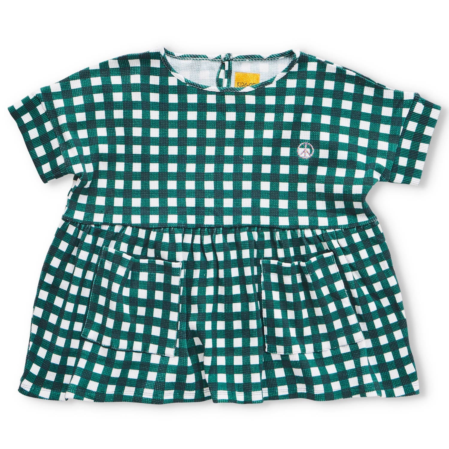 Kip & Co - Gingham Pine- Waffle Play Top/Dress