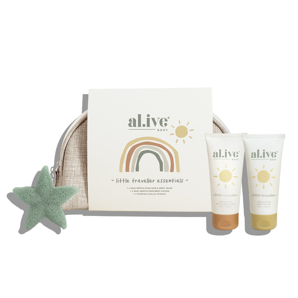 al.ive baby - Travel Pack - Baby Hair & Body Wash and Body Lotion