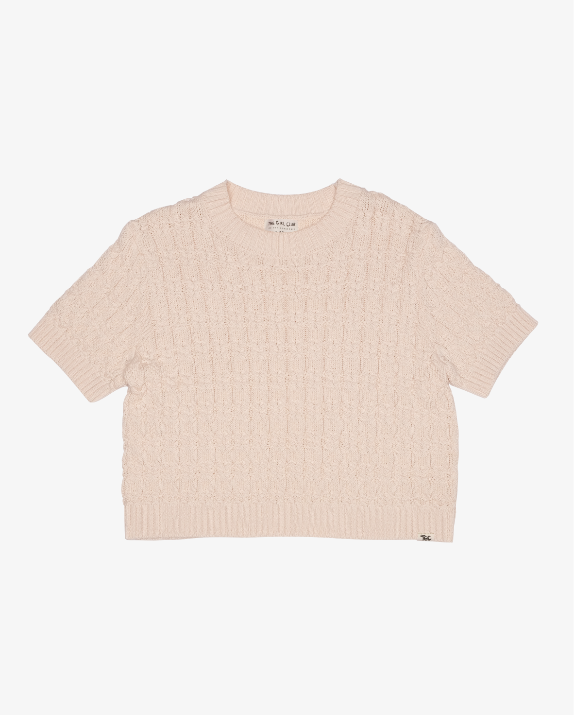 The Girl Club - Cream Lace Knit Tee