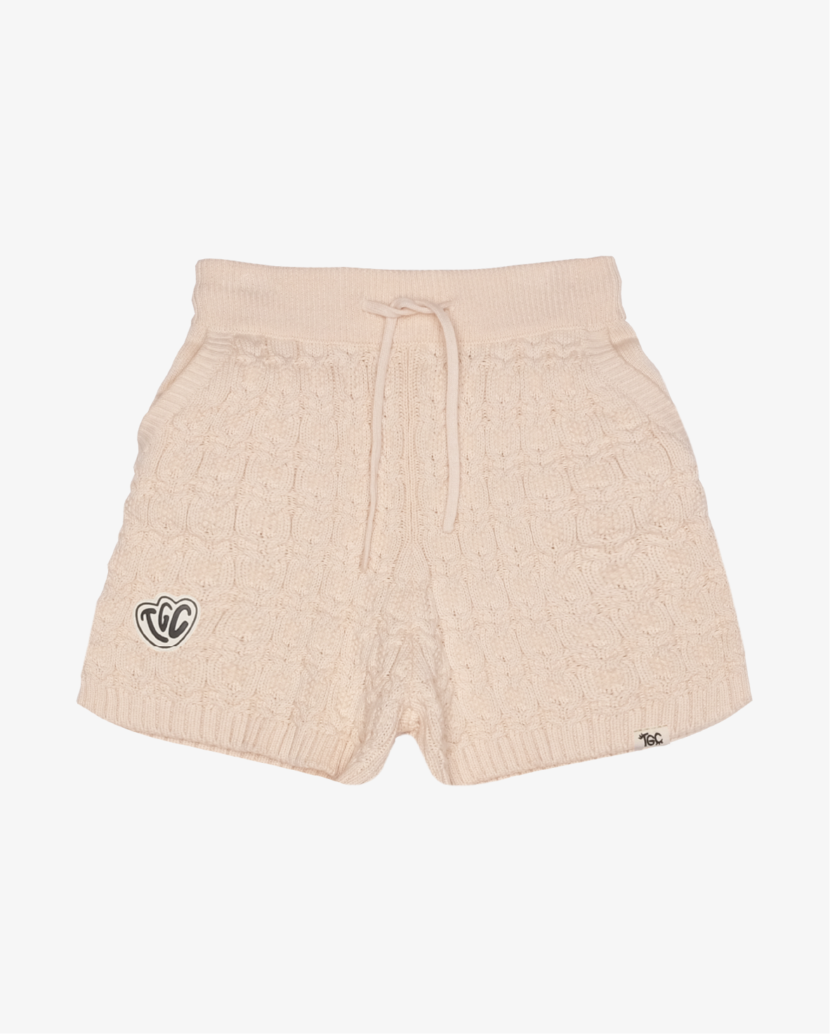 The Girl Club - Cream Lace Knit Shorts