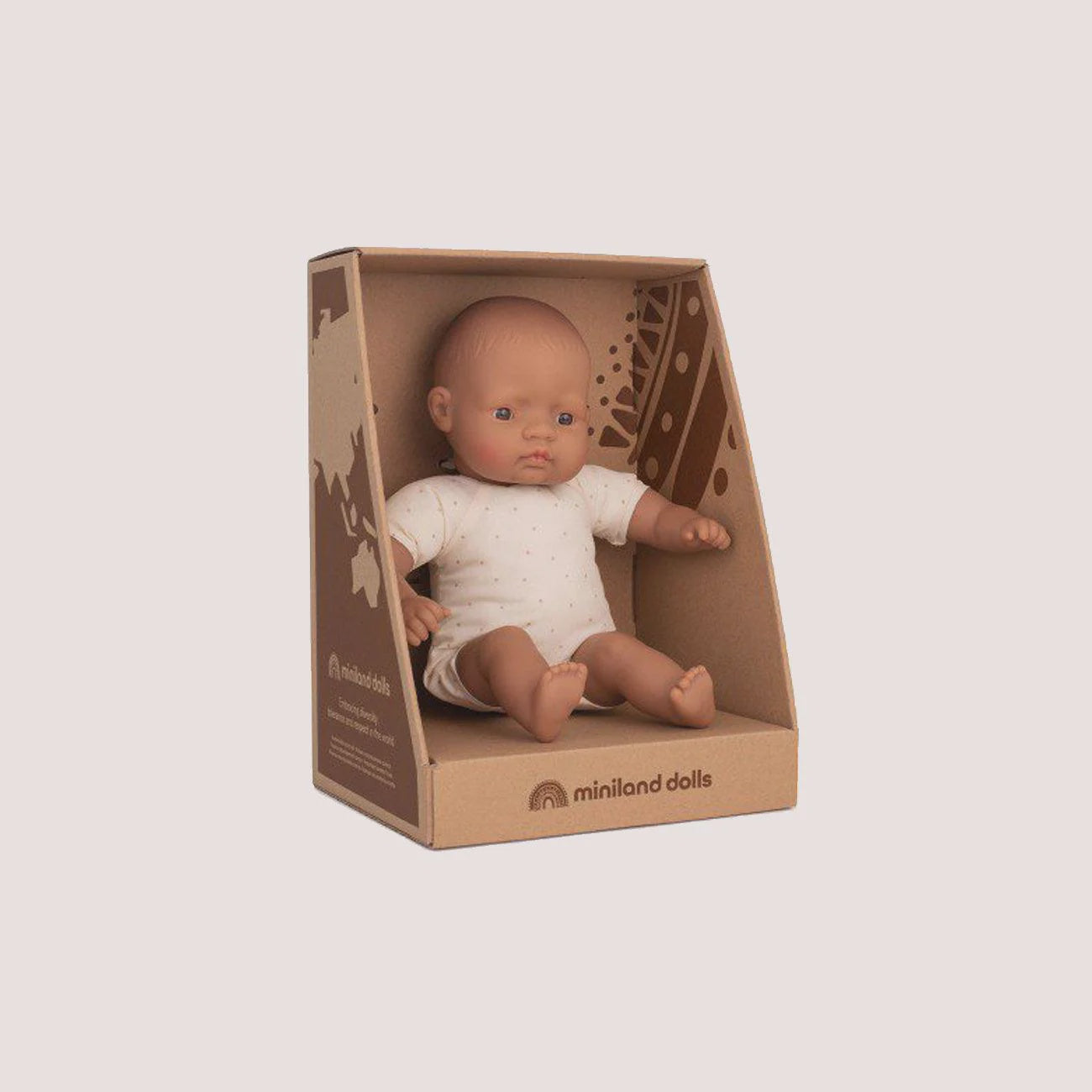Miniland -  Soft Bodied Hispanic Doll - 32cm