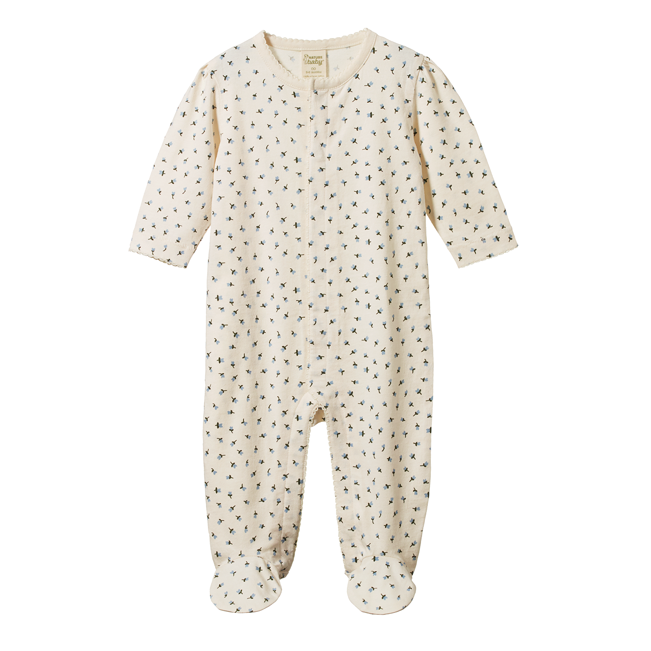 Nature Baby - Blue Tulip Print Lucy Suit