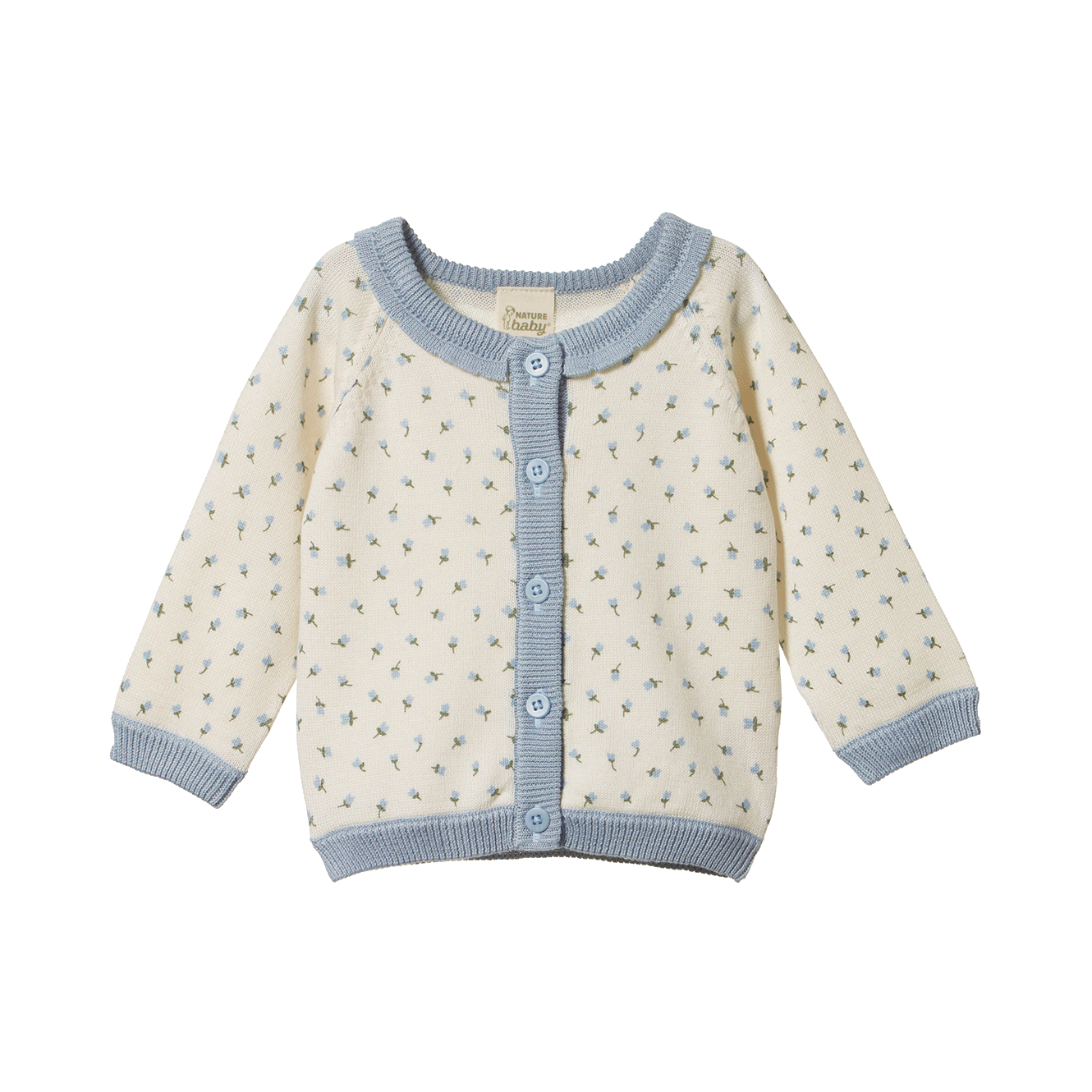 Nature Baby - Piper Cardigan - Blue Tulip