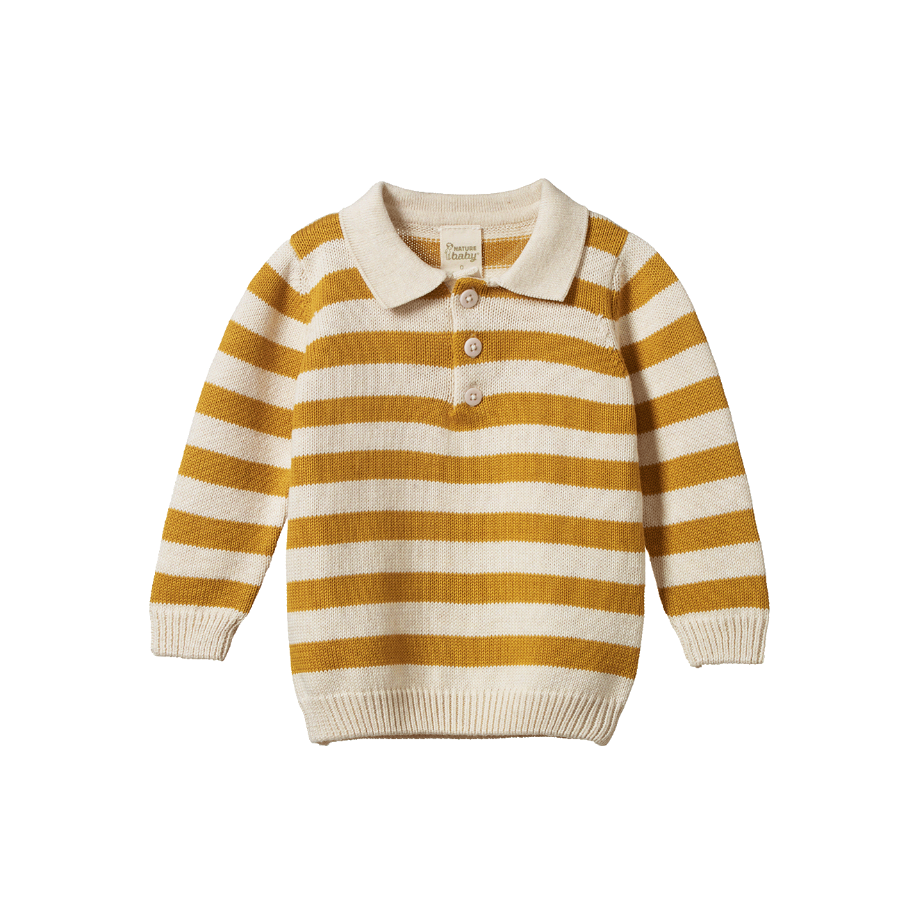 Nature Baby - Grandpa Jumpa - Yellow Sun Bold Stripe