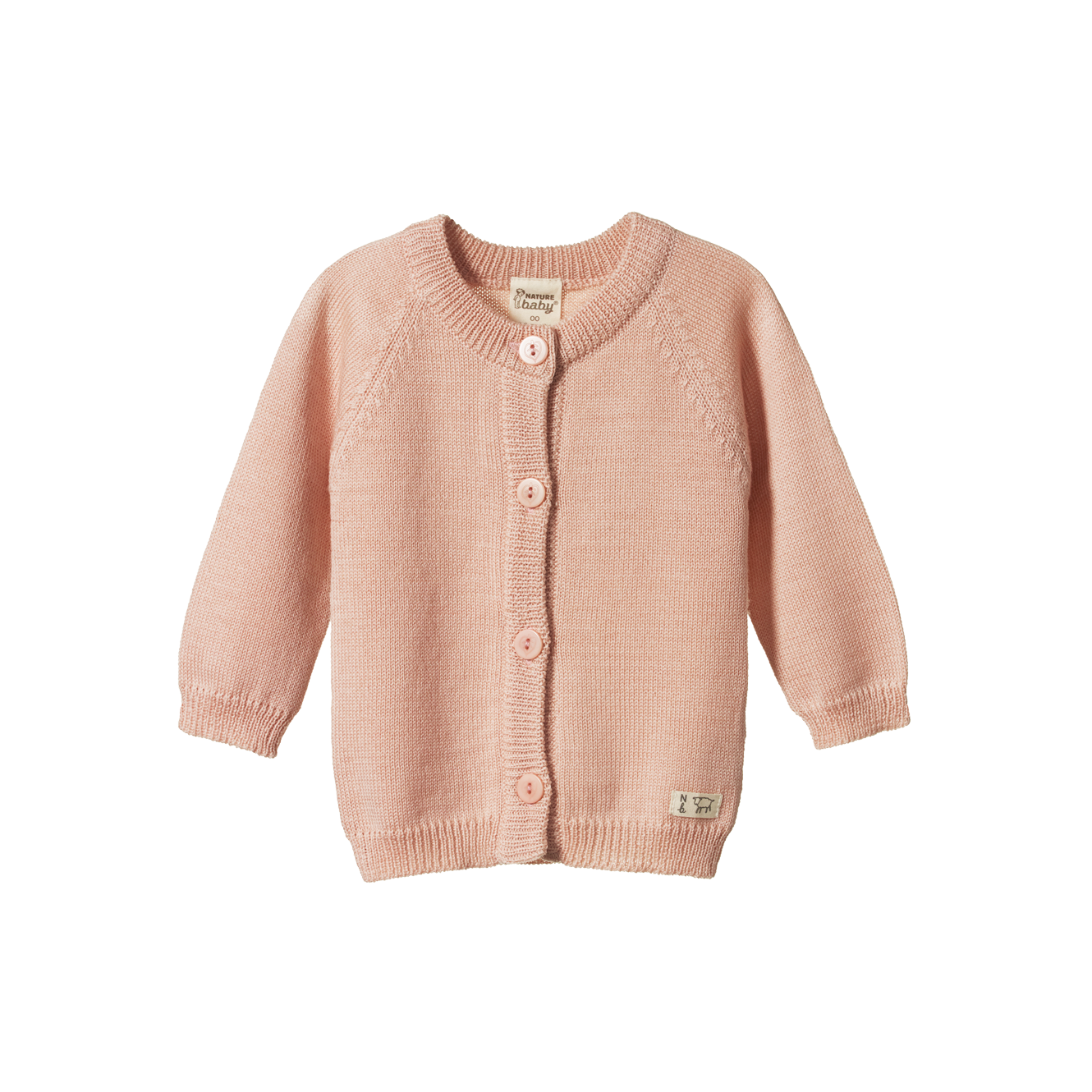 Nature Baby - Merino Knit Cardigan - Rose Dust