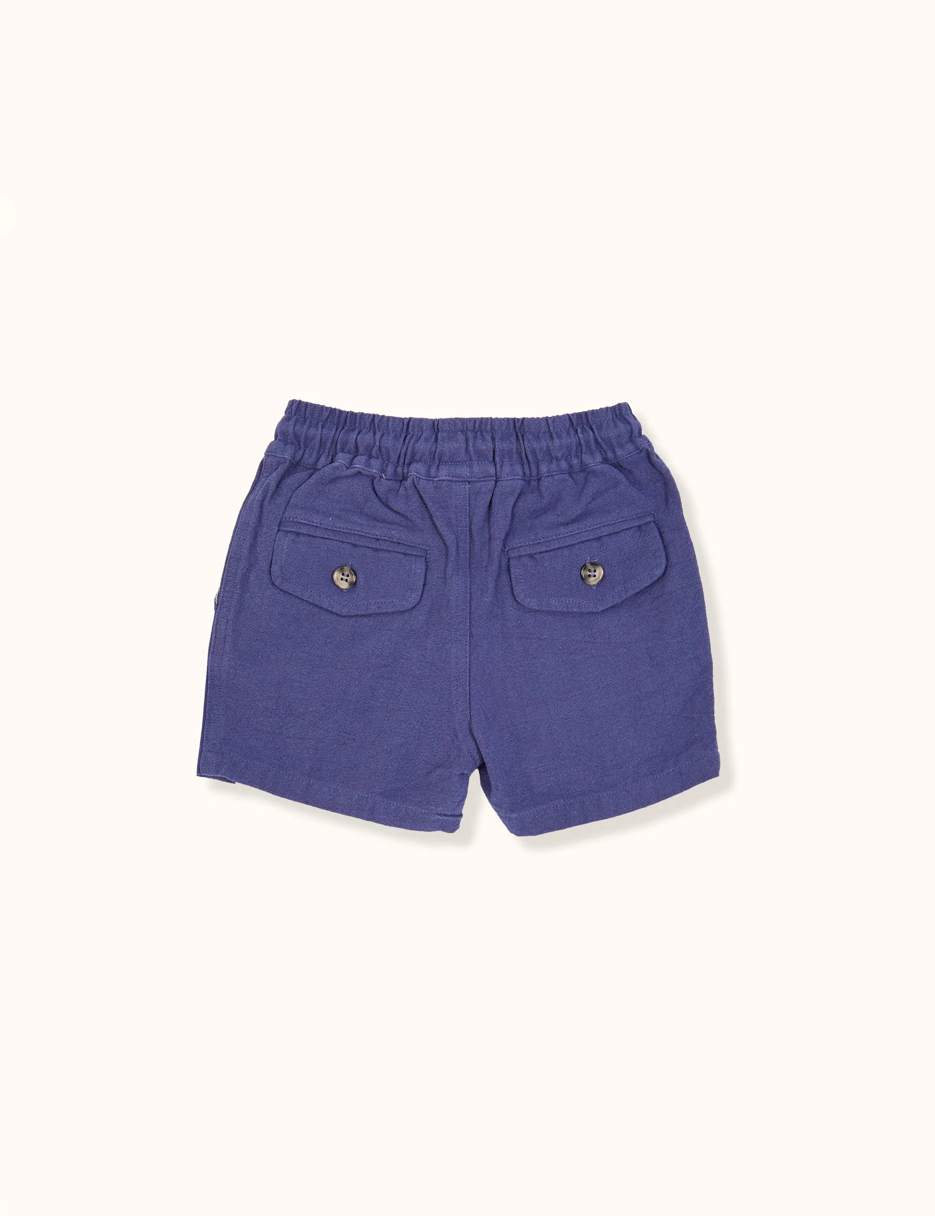 Goldie & Ace - NOAH LINEN COTTON SHORTS - Blue