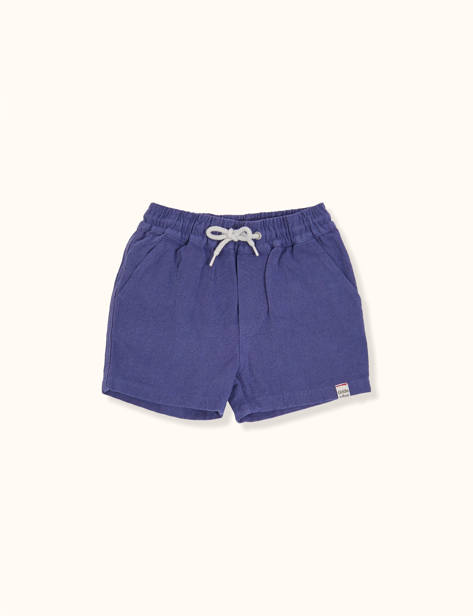 Goldie & Ace - NOAH LINEN COTTON SHORTS - Blue