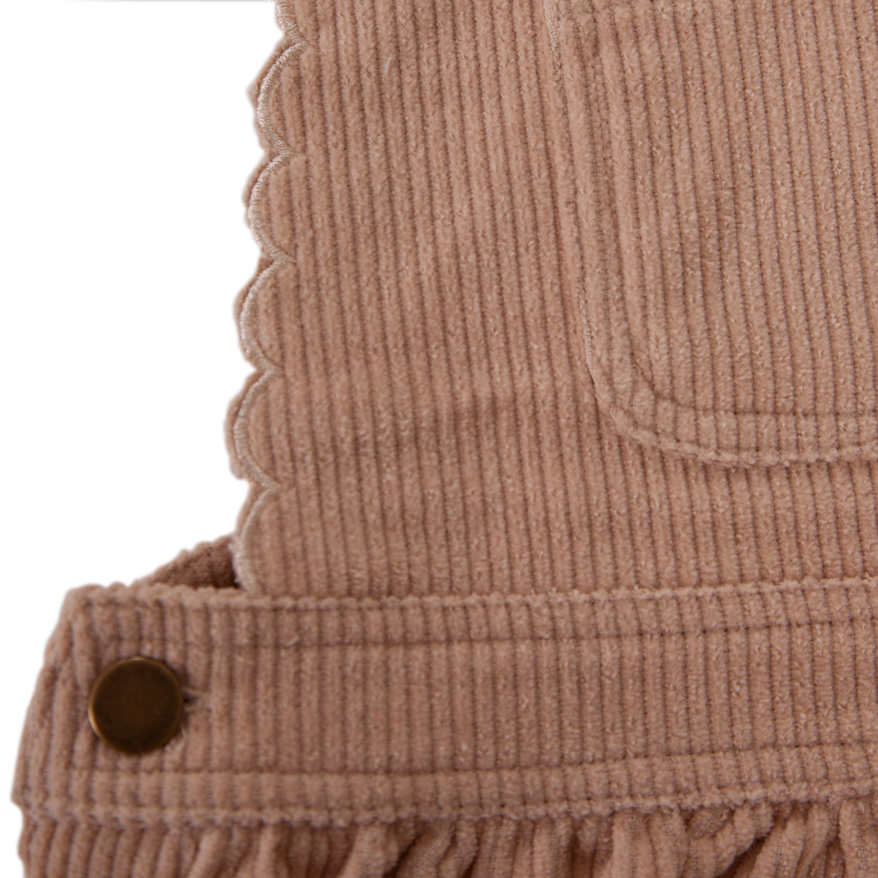 Peggy - Cleo Pinafore Cord Dress - Ivory