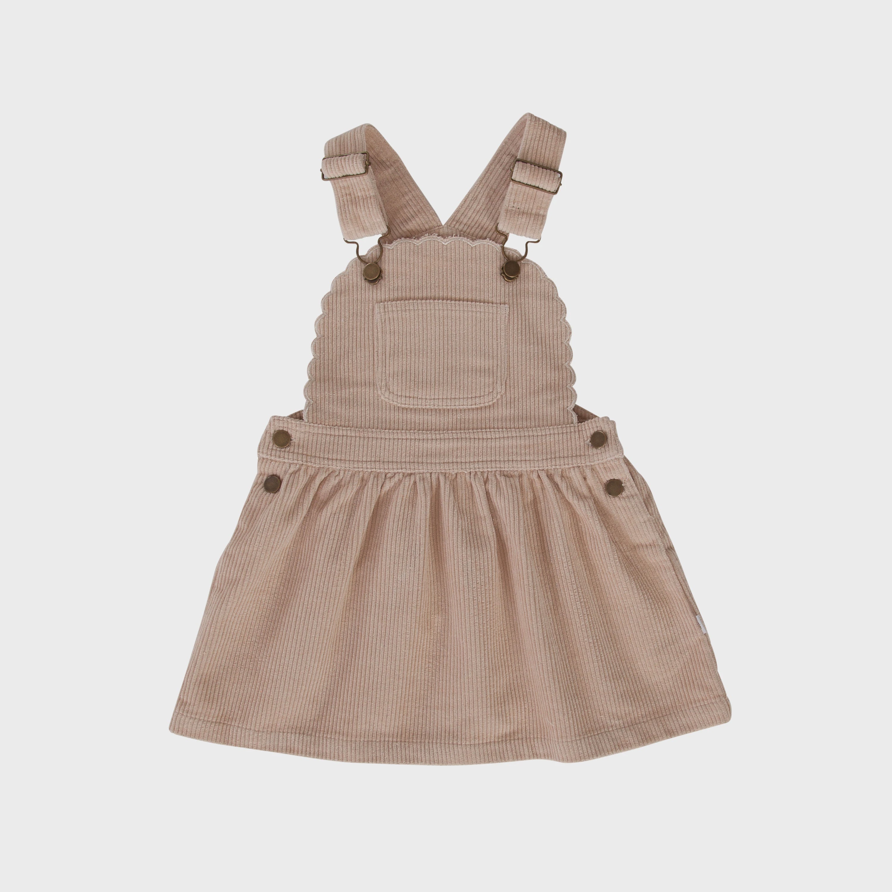 Peggy - Cleo Pinafore Cord Dress - Ivory