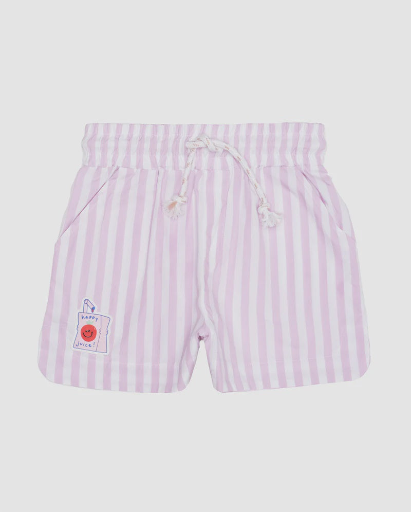 The Girl Club - Cotton  Shorts - Pink Stripe