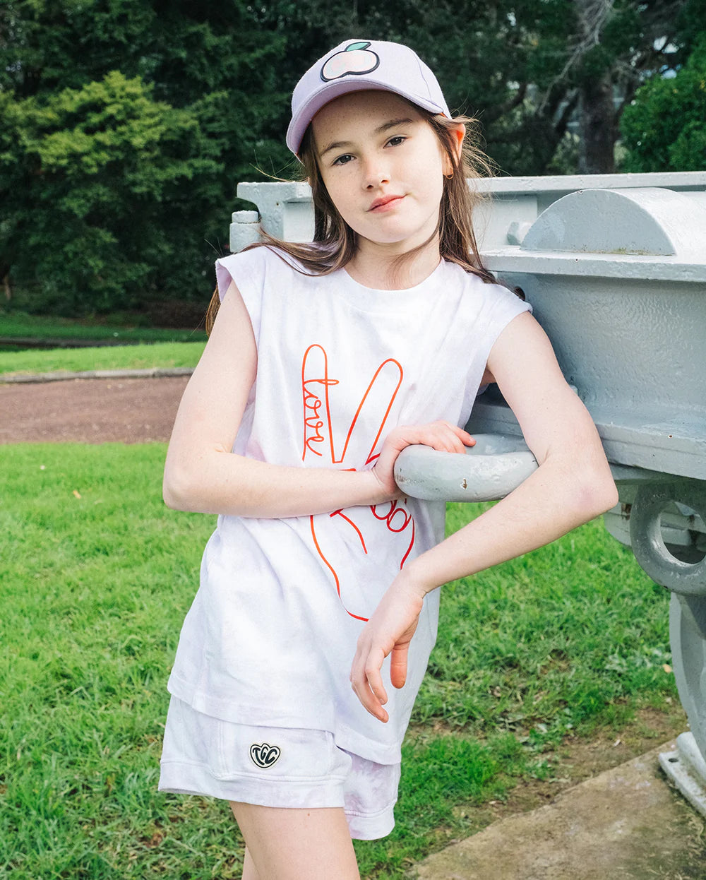 The Girl Club - Lilac Tie-Dye Panel Shorts