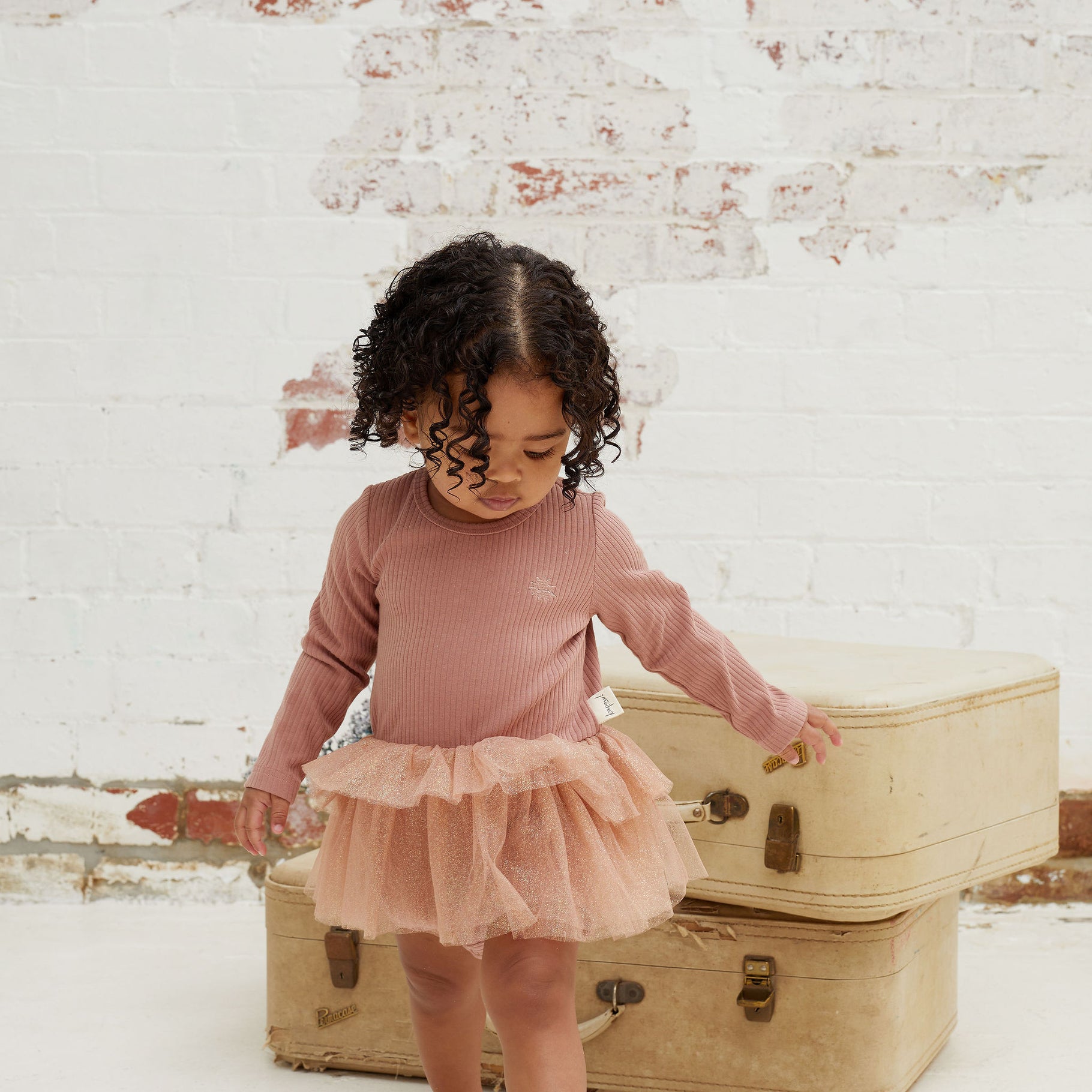 Kapow Kids - Old Rose Ballet Romper