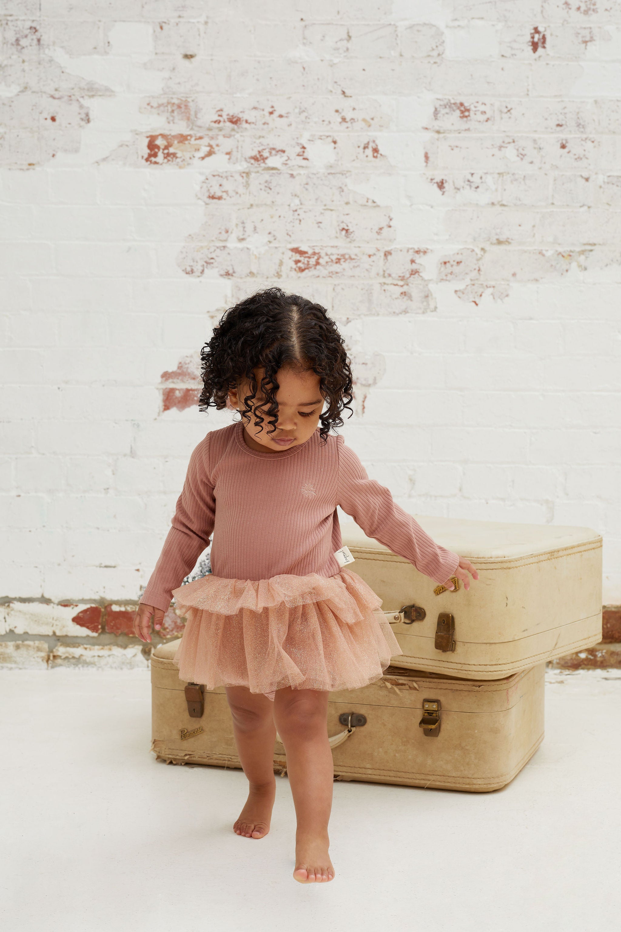 Kapow Kids - Old Rose Ballet Romper