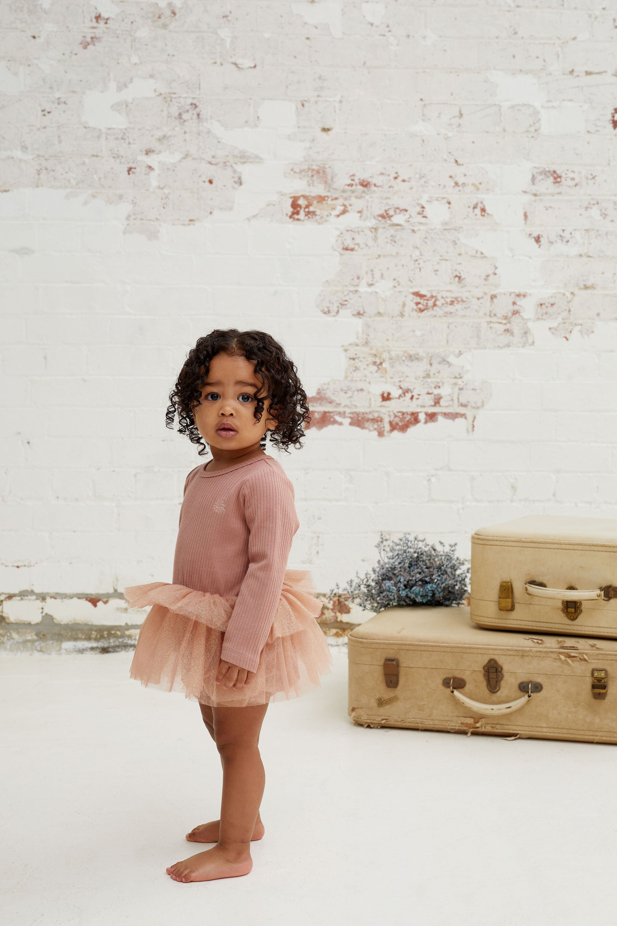 Kapow Kids - Old Rose Ballet Romper